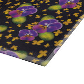 Violet Dark Floral Pattern Home Decor Snijplank (Hoek)