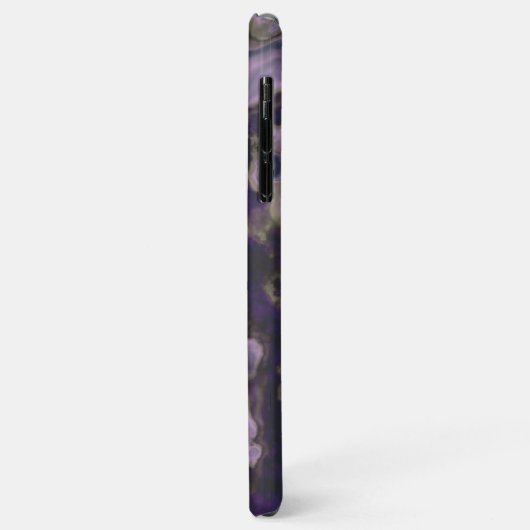 Violet Dark Paarse grijze bruine geode marmer Art Case-Mate iPhone Case (Achterkant/links)