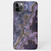 Violet Dark Paarse grijze bruine geode marmer Art iPhone Hoesje (Achterkant)