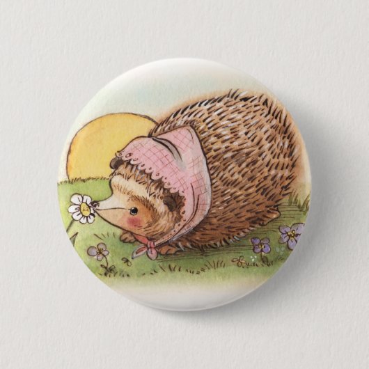Violet de egel ronde button 5,7 cm (Voorkant)