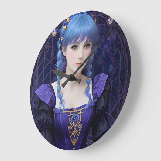 Violet de Schattigee Dark Academia Meisje Fantasy  Grote Klok (Hoek)
