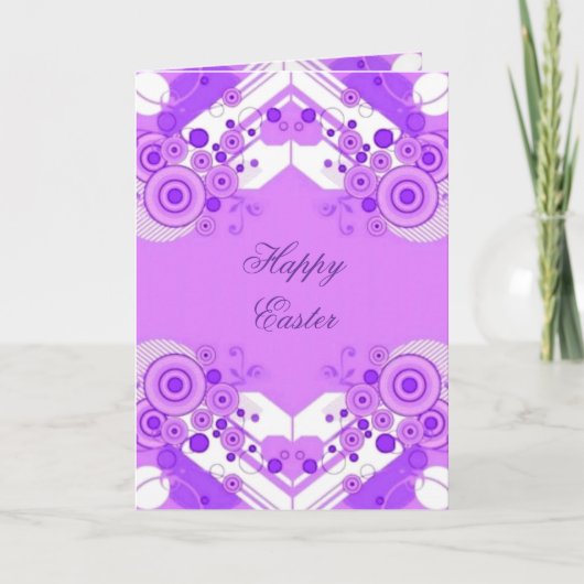 Violet Deco Easter Kaart (Voorkant)