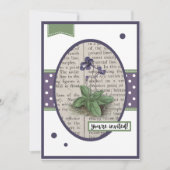  Violet Details op de achterste Verjaardag Kaart (Voorkant)