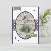  Violet Details op de achterste Verjaardag Kaart (Staand voorkant)