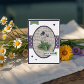 Violet Details op de achterste Verjaardag Kaart