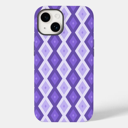 Violet diamantpatroon Case-Mate iPhone case (Achterkant)