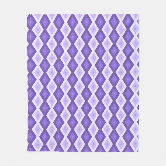 Violet diamantpatroon fleece deken (Voorkant)