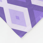 Violet diamantpatroon fleece deken (Hoek)