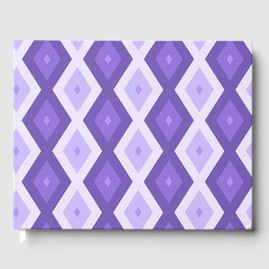 Violet diamantpatroon gastenboek (Voorkant)