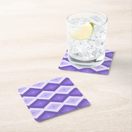 Violet diamantpatroon kartonnen onderzetters (Insitu)