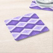 Violet diamantpatroon kartonnen onderzetters (Schuin)