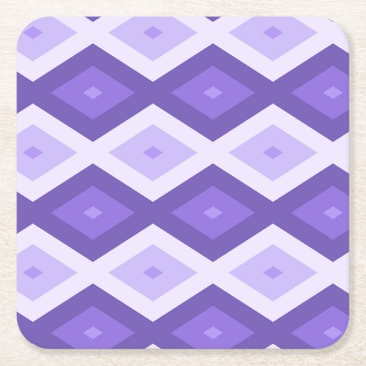 Violet diamantpatroon kartonnen onderzetters (Voorkant)