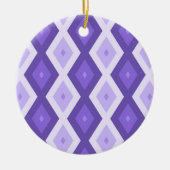 Violet diamantpatroon keramisch ornament (Voorkant)