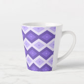 Violet diamantpatroon latte mok (Rechts)