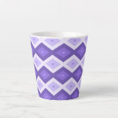 Violet diamantpatroon latte mok (Voorkant)