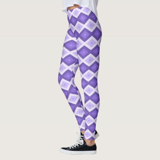 Violet diamantpatroon leggings (Links)