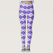 Violet diamantpatroon leggings (Voorkant)