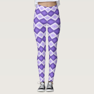 Violet diamantpatroon leggings