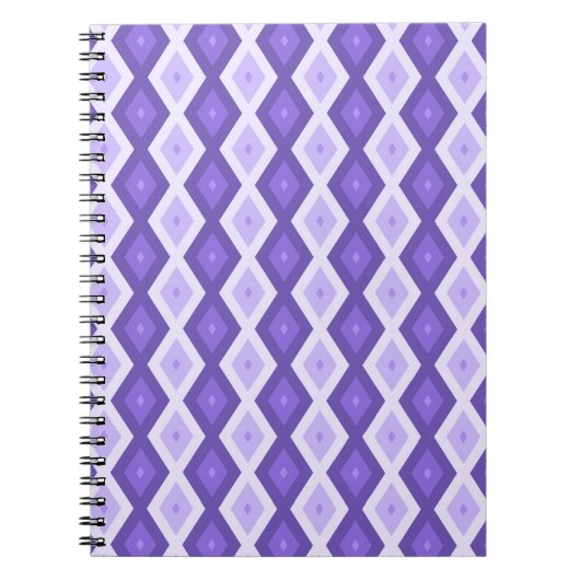 Violet diamantpatroon notitieboek (Voorkant)