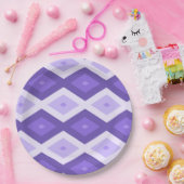 Violet diamantpatroon papieren bordje (Feest)