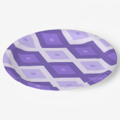 Violet diamantpatroon papieren bordje (Gekanteld)