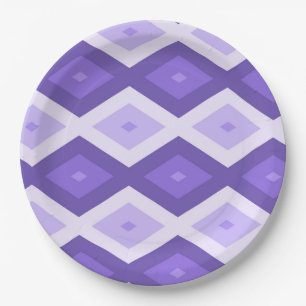 Violet diamantpatroon papieren bordje