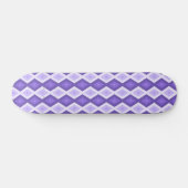 Violet diamantpatroon persoonlijk skateboard (Horizontaal)