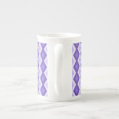 Violet diamantpatroon porselein kop (Achterkant)