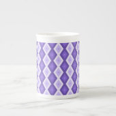 Violet diamantpatroon porselein kop (Voorkant)
