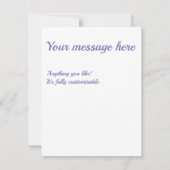 Violet diamantpatroon RSVP kaartje (Achterkant)