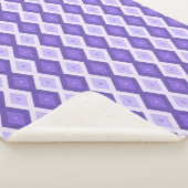 Violet diamantpatroon sherpa deken (3/4)