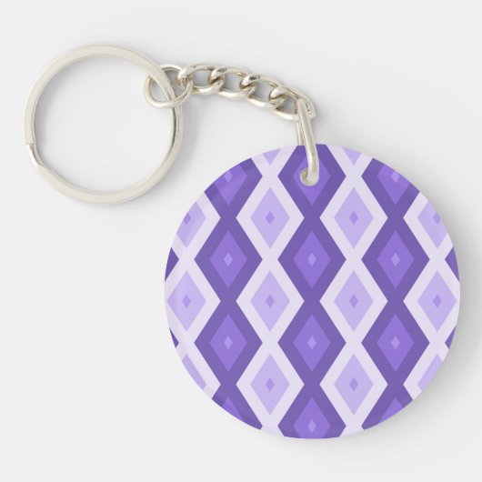 Violet diamantpatroon sleutelhanger (Voorkant)