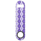 Violet diamantpatroon speed flessenopener (Achterkant)