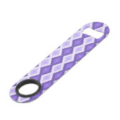 Violet diamantpatroon speed flessenopener (Achterkant Gekanteld)