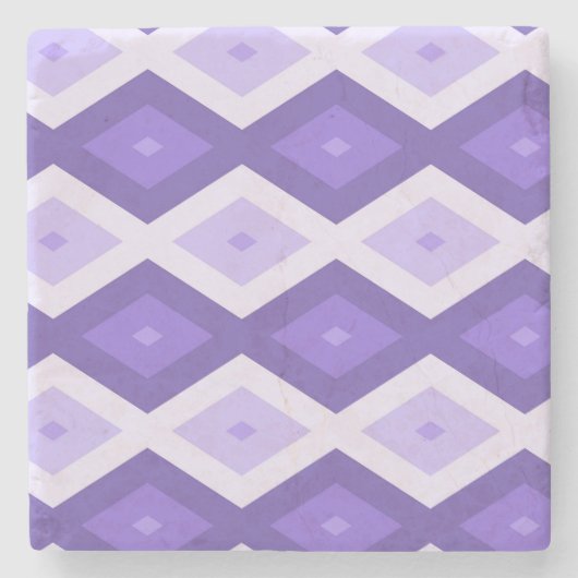 Violet diamantpatroon stenen onderzetter (Voorkant)