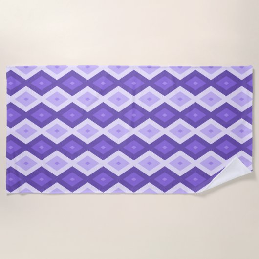 Violet diamantpatroon strandlaken (Voorkant)