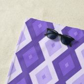 Violet diamantpatroon strandlaken (In situ)