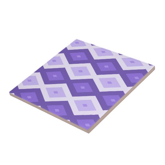 Violet diamantpatroon tegeltje (Zijkant)