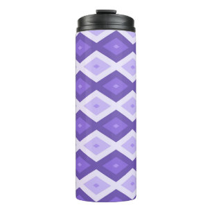 Violet diamantpatroon thermosbeker