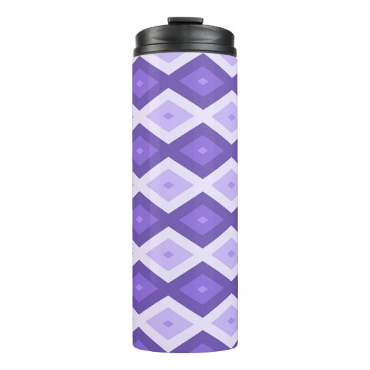 Violet diamantpatroon thermosbeker (Voorkant)