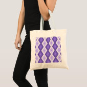 Violet diamantpatroon tote bag (Voorkant (product))
