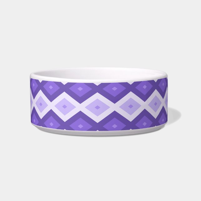 Violet diamantpatroon voerbakje (Voorkant)