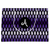 Violet Diamond Ombre Monogram Groot Cadeauzakje (Voorkant)
