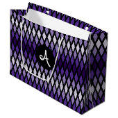 Violet Diamond Ombre Monogram Groot Cadeauzakje (Voorkant Gekanteld)