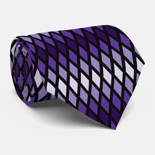 Violet Diamond Ombre Stropdas (Opgerold)