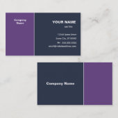 Violet Donkerblauw Elegant Visitekaartje (Voorkant / Achterkant)