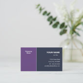 Violet Donkerblauw Elegant Visitekaartje (Staand voorkant)