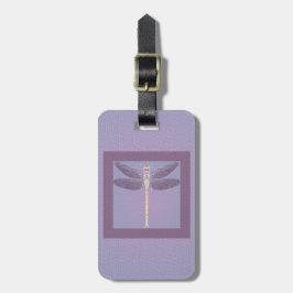 Violet Dragonfly Bagagelabel