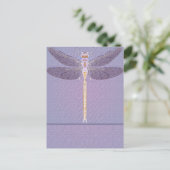 Violet Dragonfly Briefkaart (Staand voorkant)