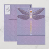 Violet Dragonfly Briefkaart (Voorkant / Achterkant)